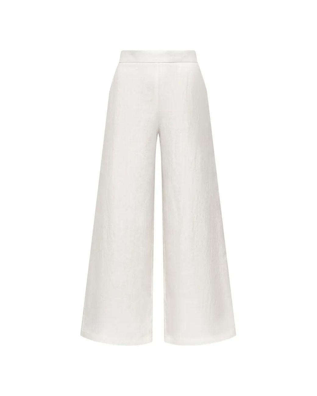 Maliparmi White Floral-Jacquard Trousers