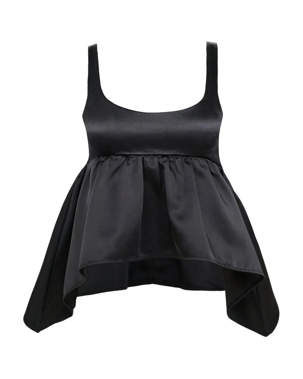 Azeeza Black Esme Satin Top