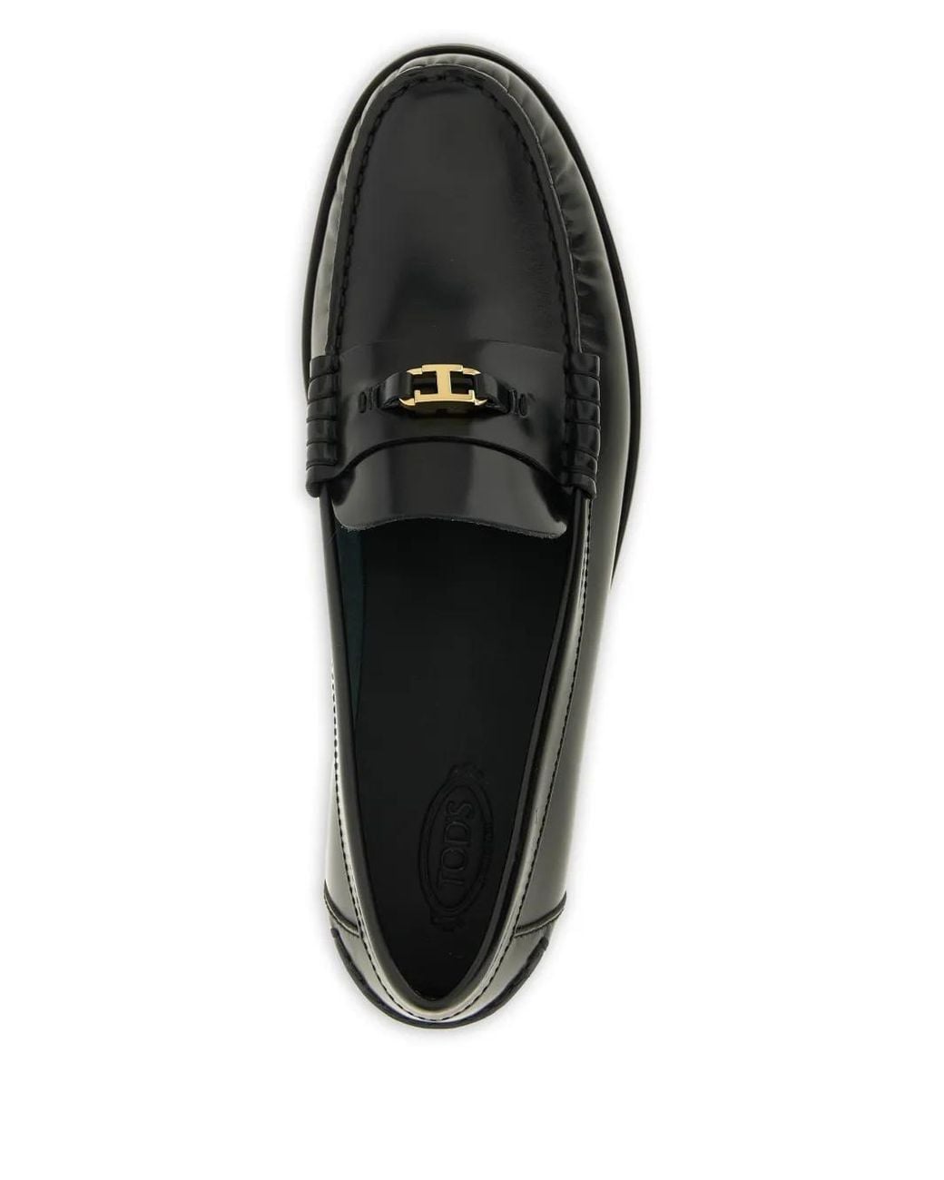 Tod's Black Hardware-Leather Loafers