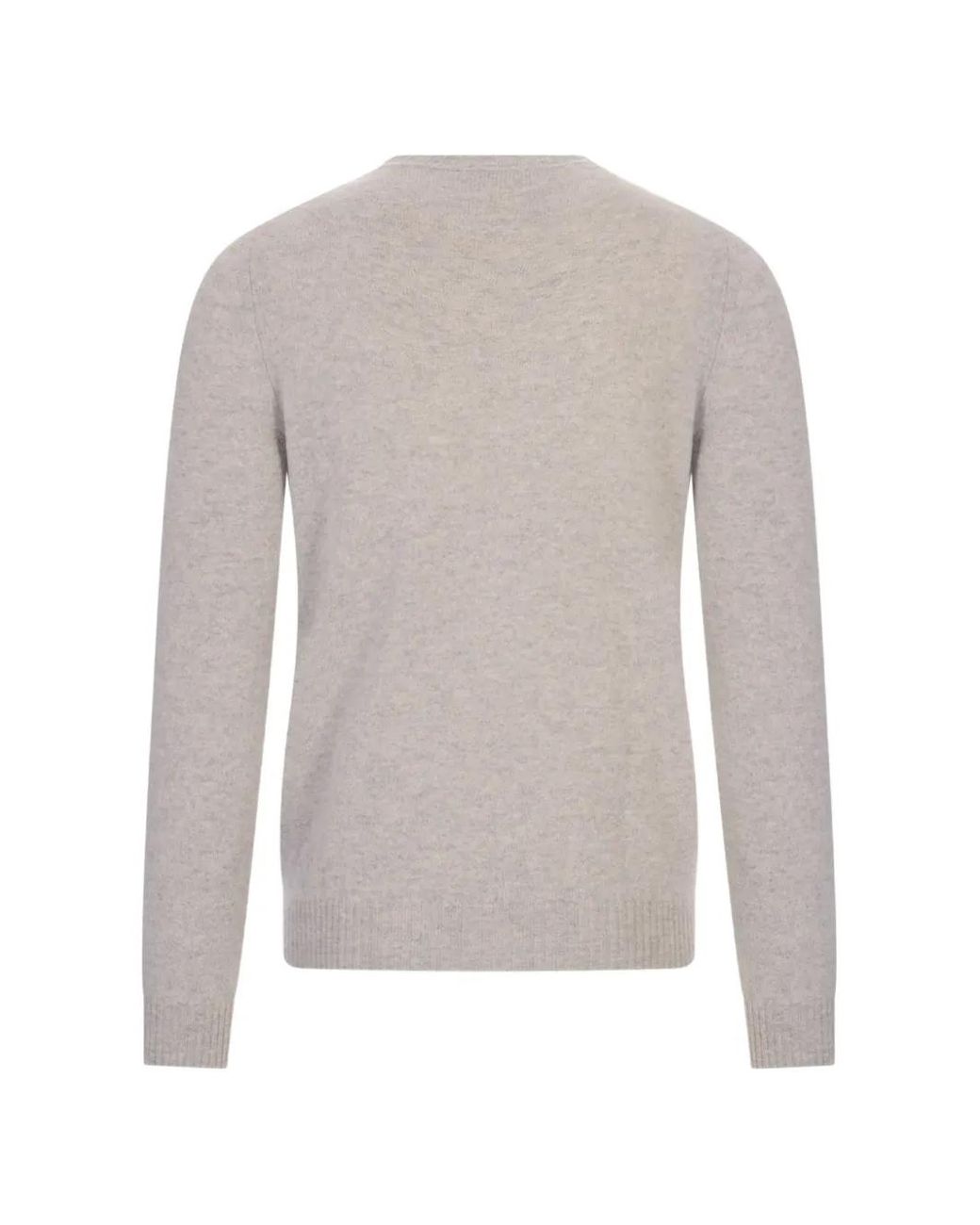 Fedeli White Crew-Neck Sweater for men