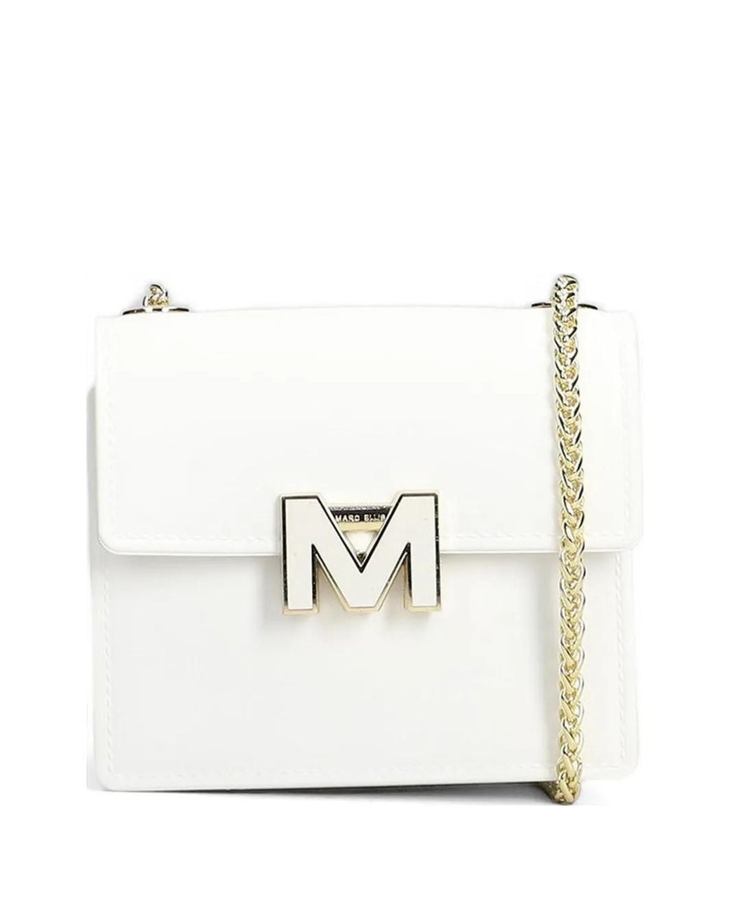 Marc Ellis White Logo-Plaque Chain-Link Mini Bag