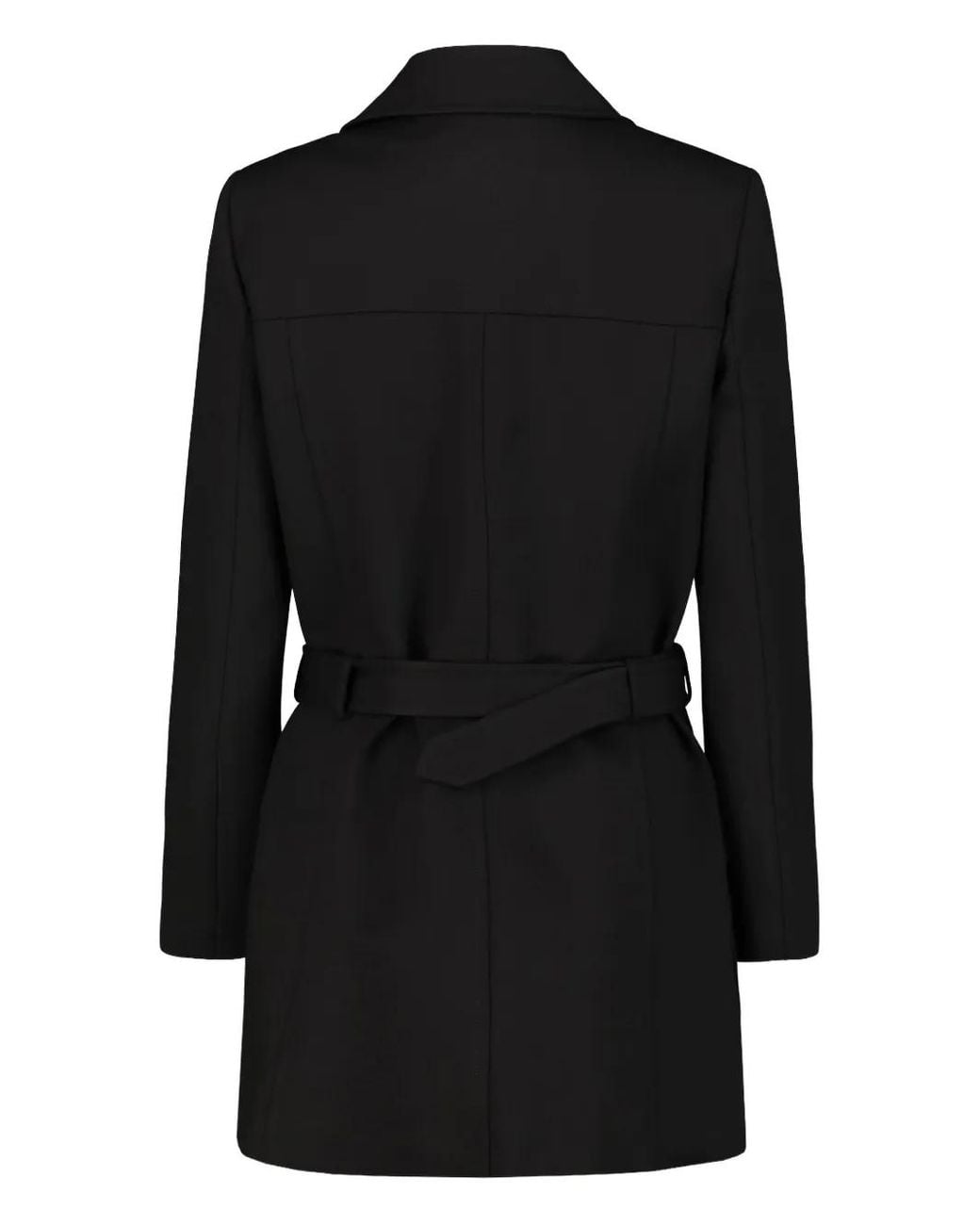 DR. HOPE Black Belted Double-Breasted Coat