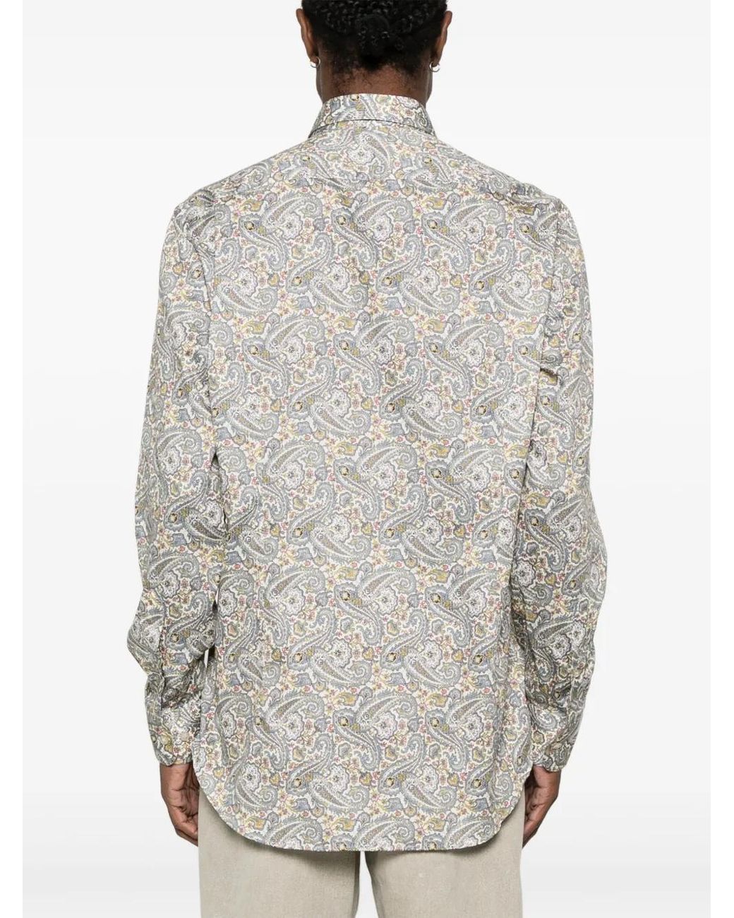 Etro White Paisley-Print Shirt for men