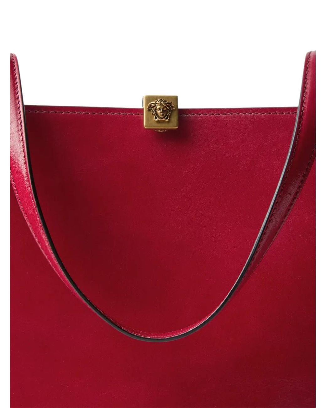 Versace Red Severine Leather Tote
