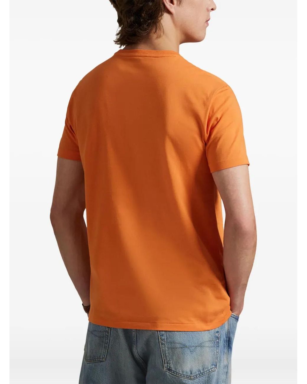Polo Ralph Lauren Orange Crew-Neck Jersey T-Shirt for men