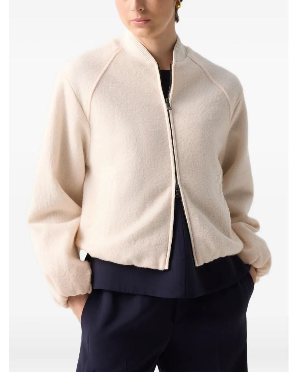 Bogner Natural Editha Wool Cardigan