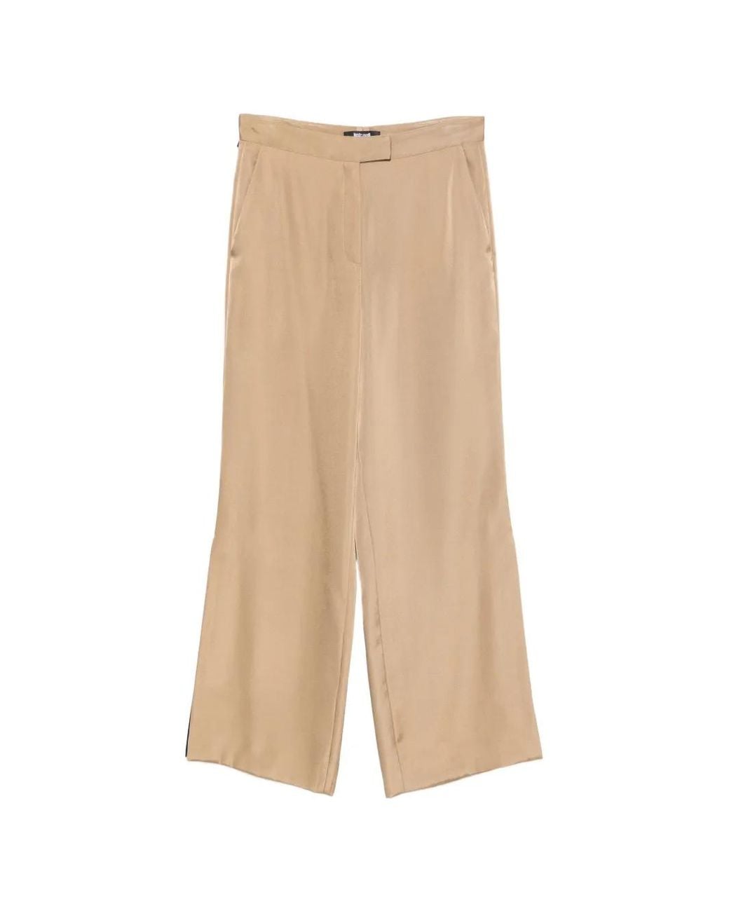 Just Cavalli Natural Wide-Leg Trousers