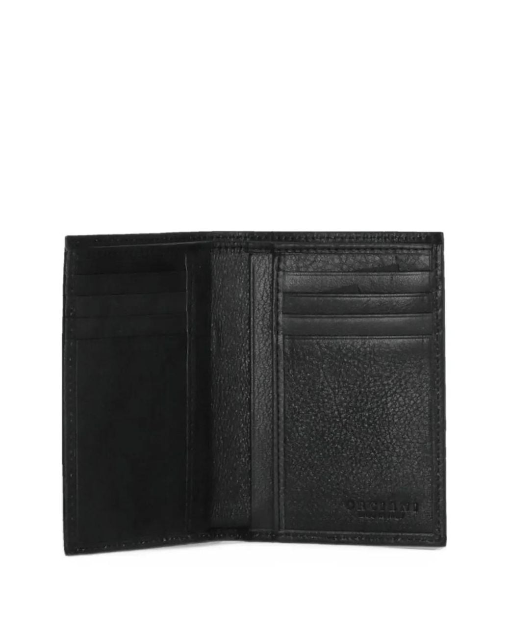 Orciani Black Lagoon Logo-Plaque Leather Wallet for men