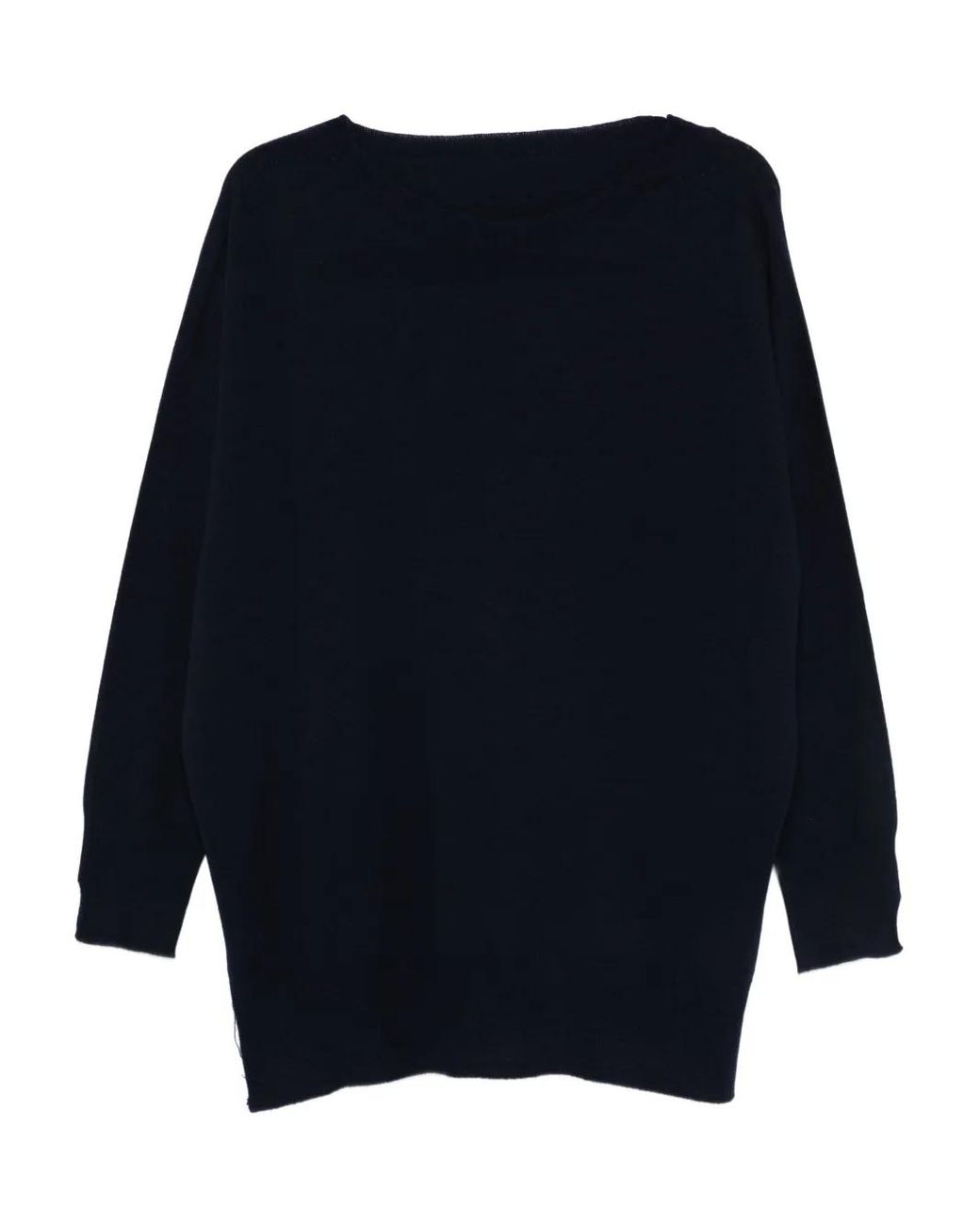 Le Tricot Perugia Blue Boat-Neck Sweater