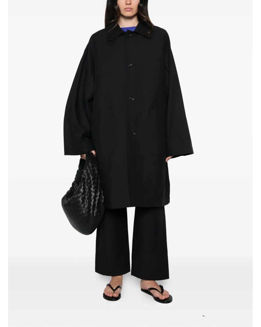 Sofie D'Hoore Black Ceren Button-Up Oversized Coat