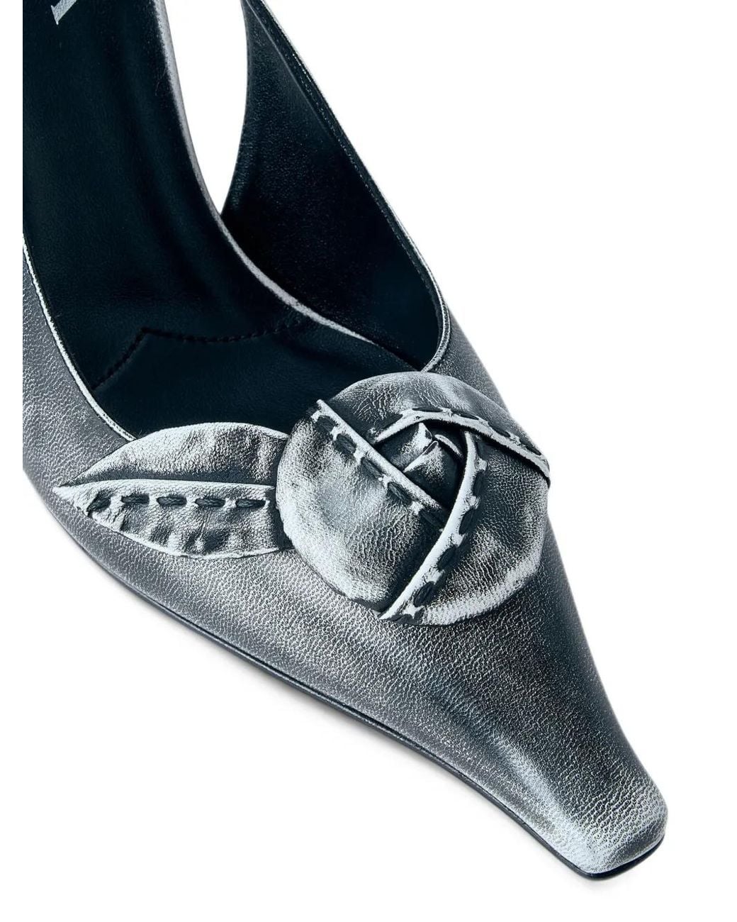 Prada Blue Leather Slingback Pumps