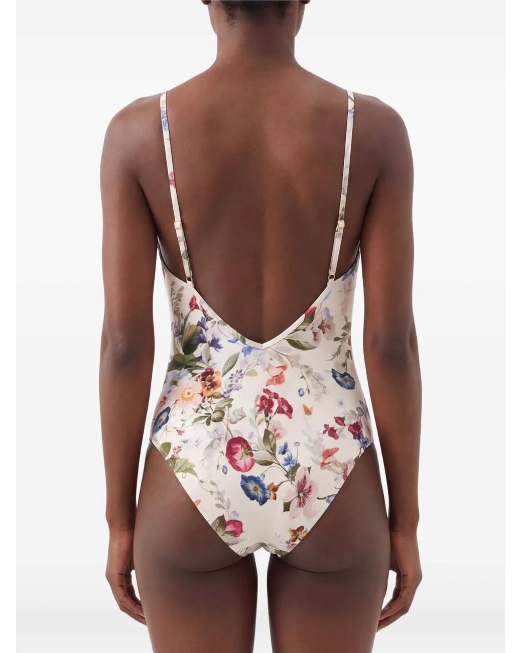 Zimmermann White Gathered Bust Top With Adjustable Straps For