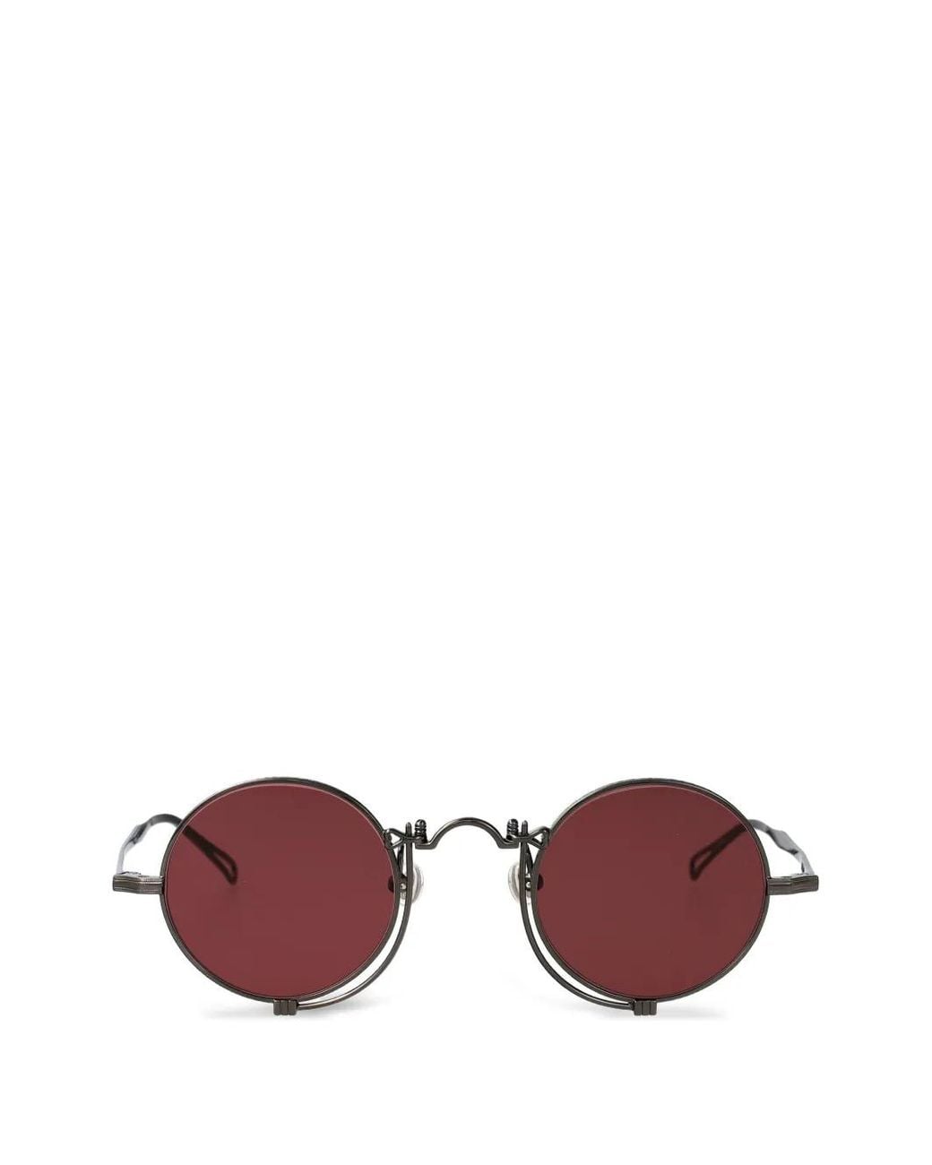 Matsuda Purple Engraved Round-Frame Sunglasses for men