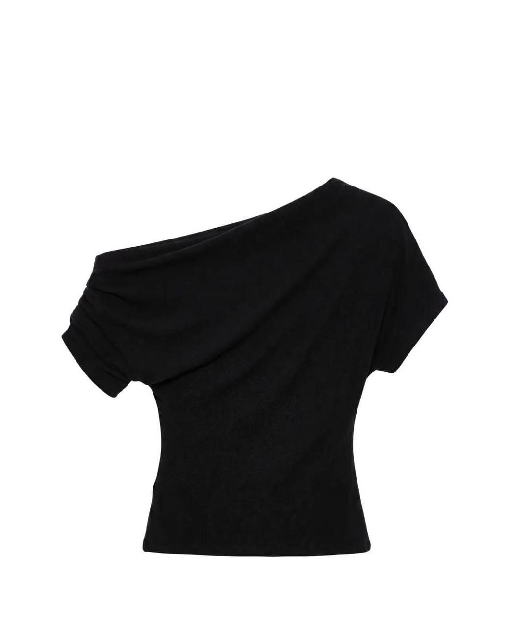 Reformation Black Iris Draped Top