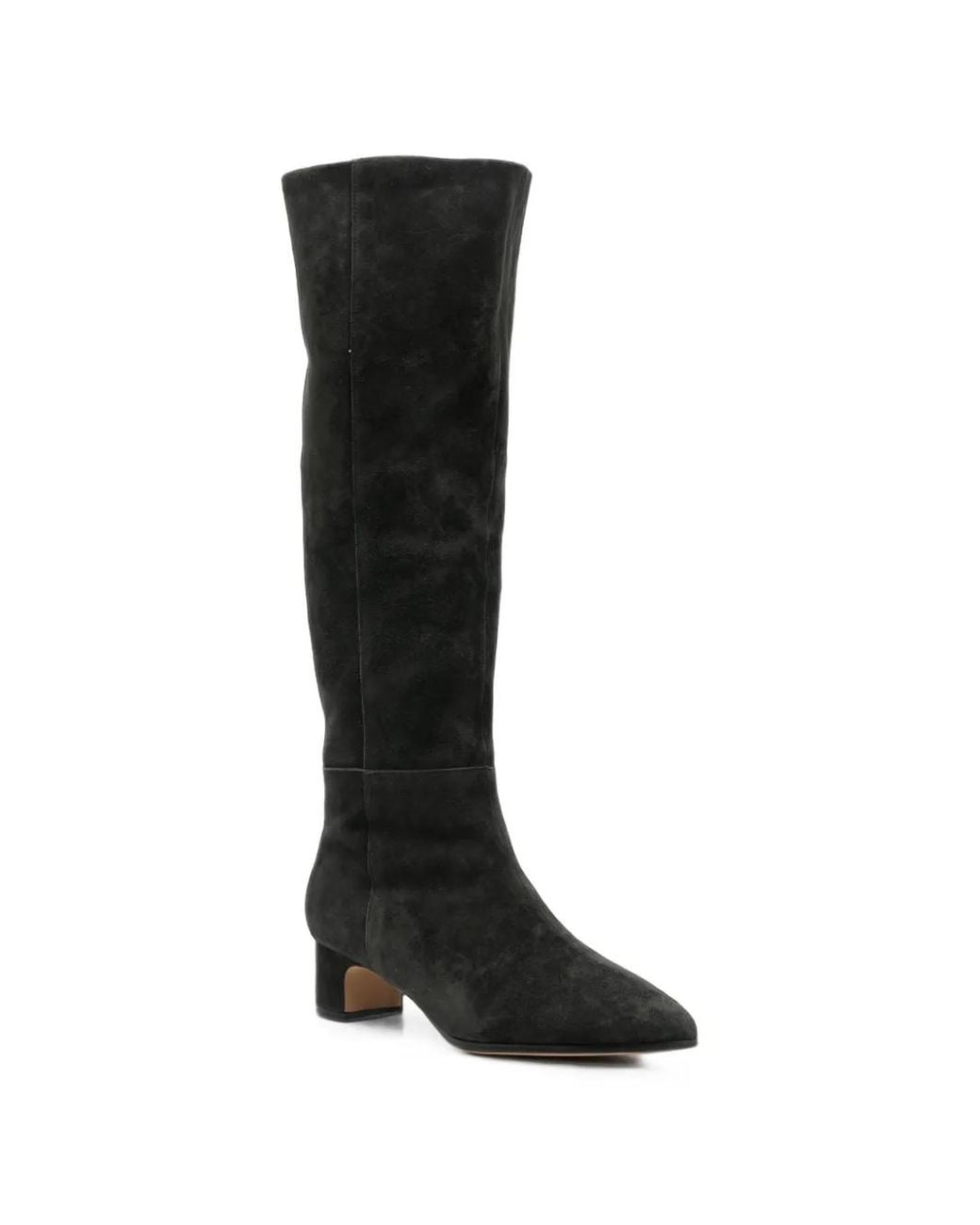 SERGIO MORETTI FIRENZE Black Pointed-Toe Knee-High Boots