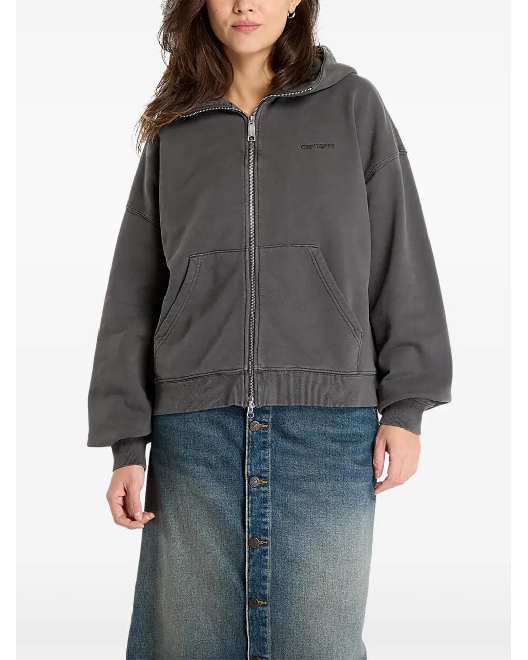 Carhartt Black Zip Hooded Knitwear