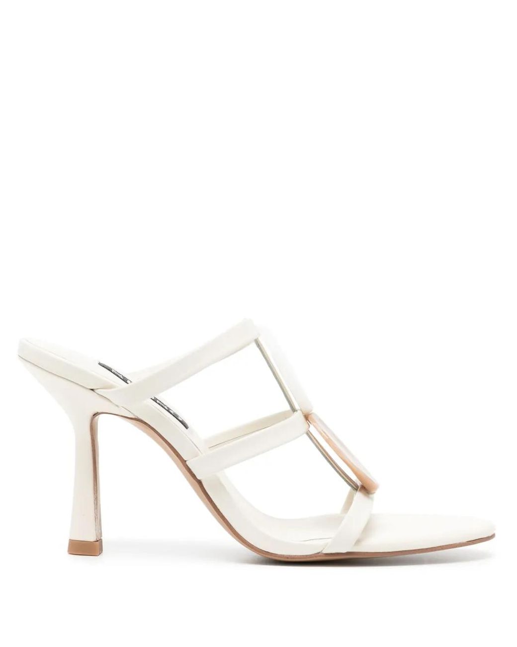Senso White Kaye 95Mm Leather Sandals