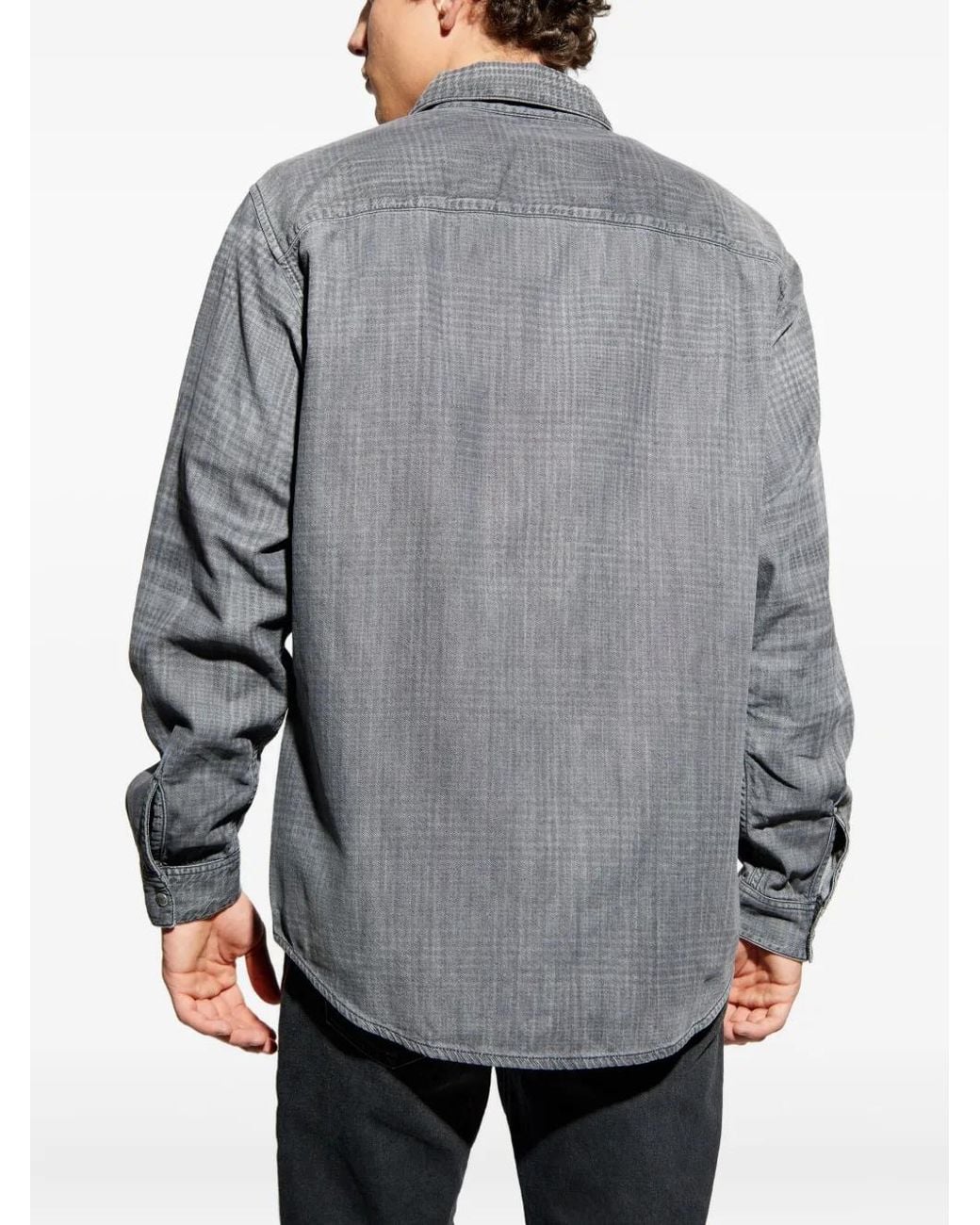 DIESEL Gray D-Simply-S11 Buttoned Shirt for men