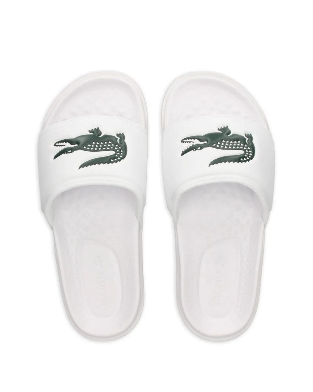 Lacoste White Logo Slide for men