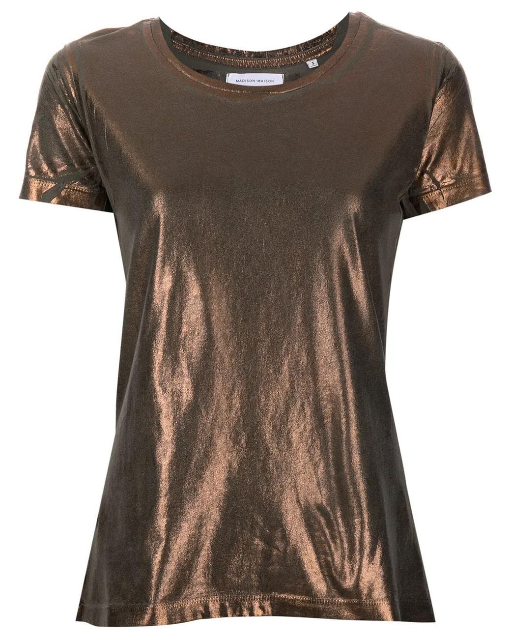 Madison Maison Brown Lamina Metallic T-Shirt