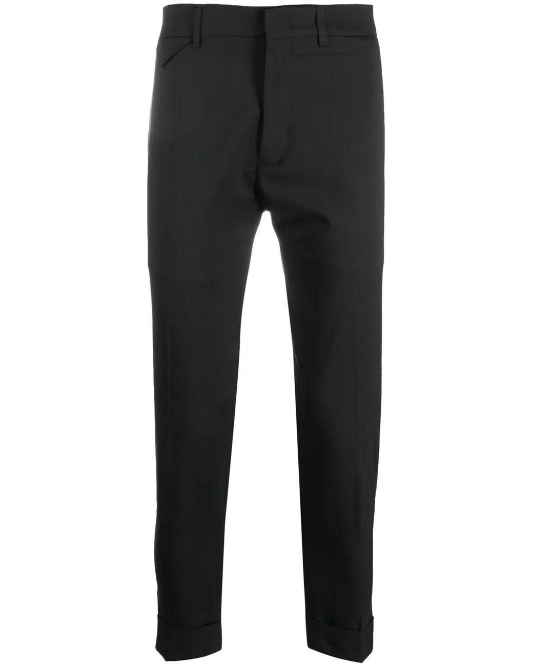 Low Brand Black Straight-Leg Trousers for men