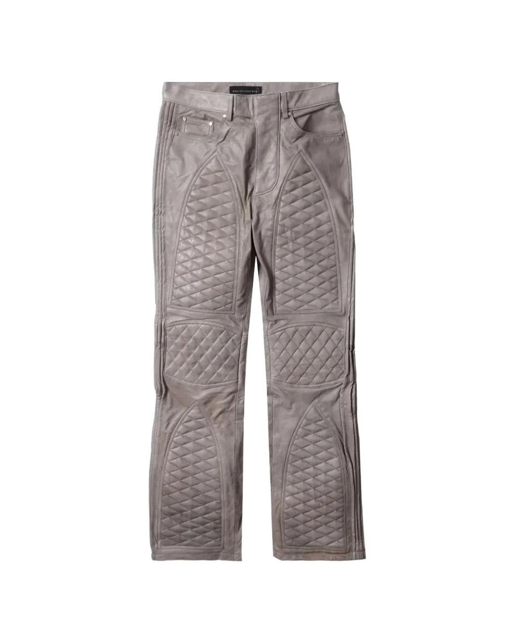 Who Decides War Gray Quilted Trousers for men