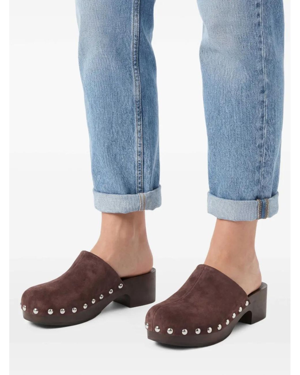 Simon Miller Brown Suede Clog Pumps