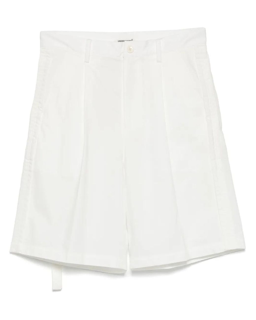 Undercover White Slash Pockets Shorts for men