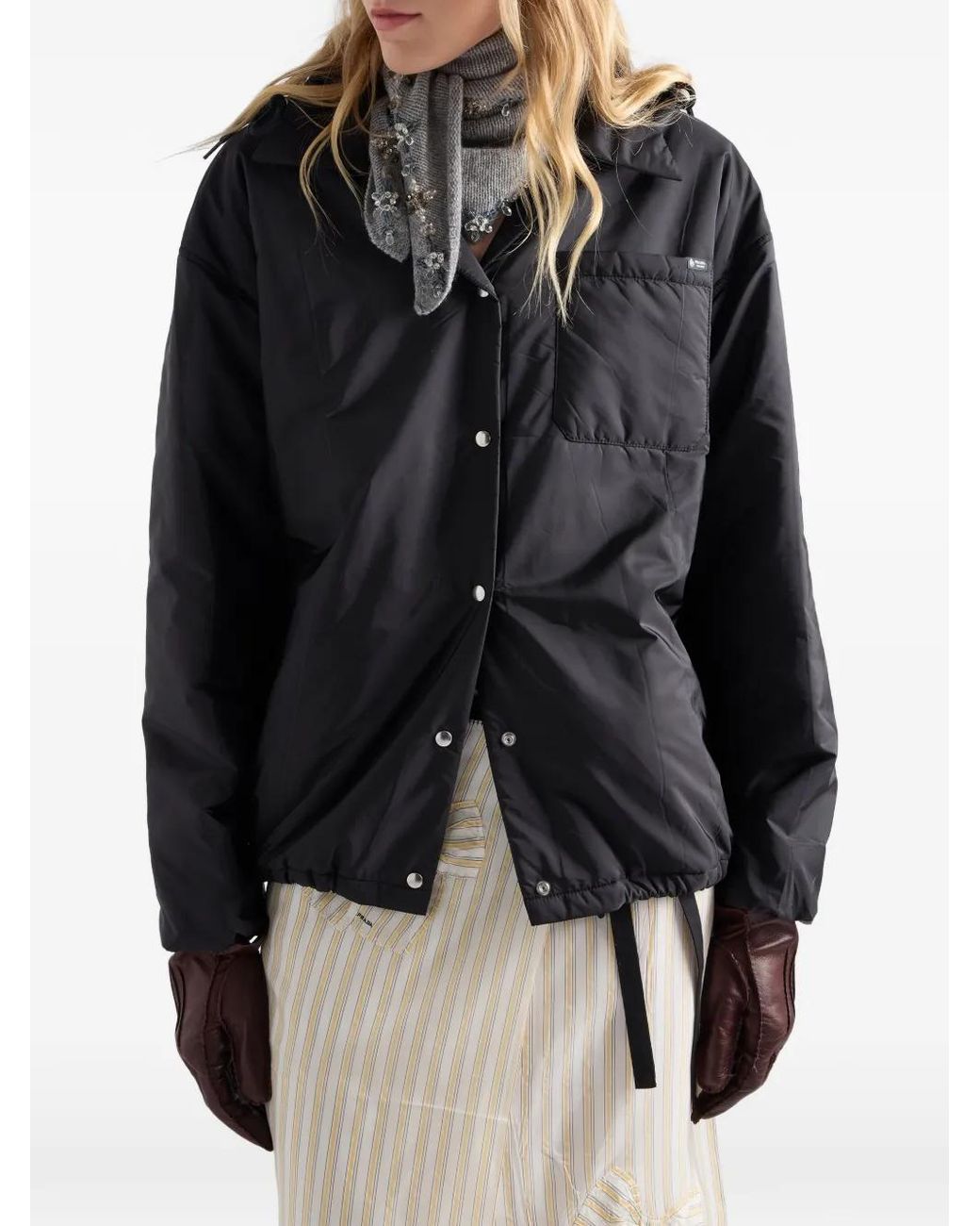 Prada Black Lightweight Re-Nylon Blouson Jacket