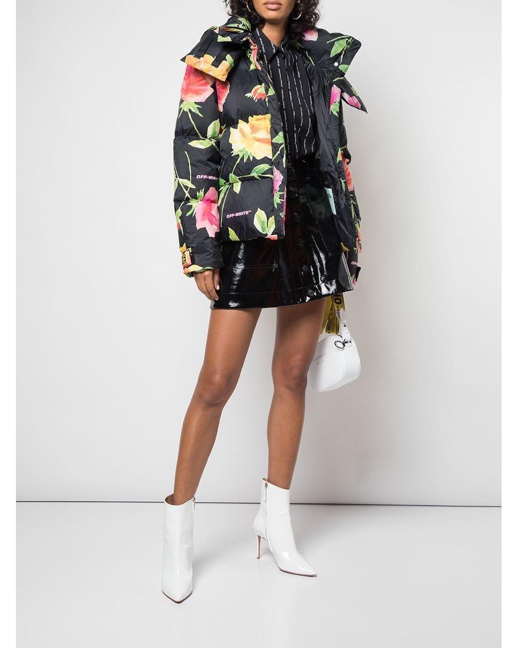 Doudoune à fleurs Satin Off-White c/o Virgil Abloh en coloris Noir | Lyst