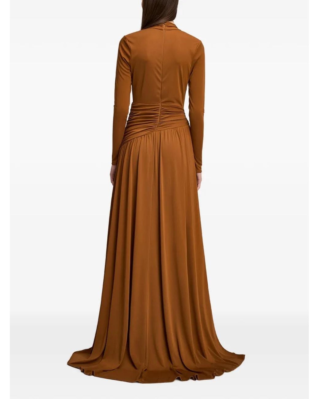 Cinq À Sept Brown Zaviana Knotted-Waist Dress