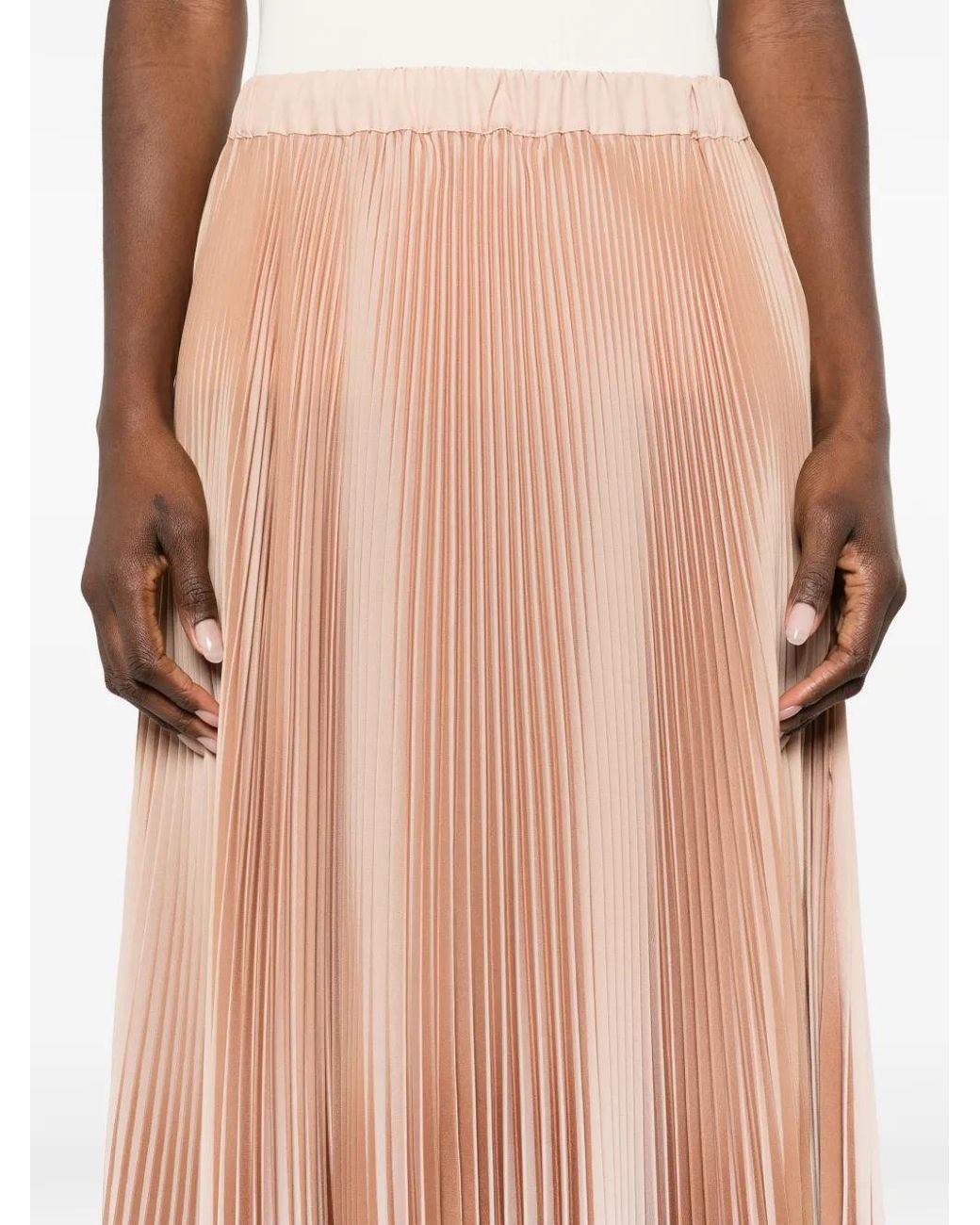 Fabiana Filippi Pink Pleated Long Skirt