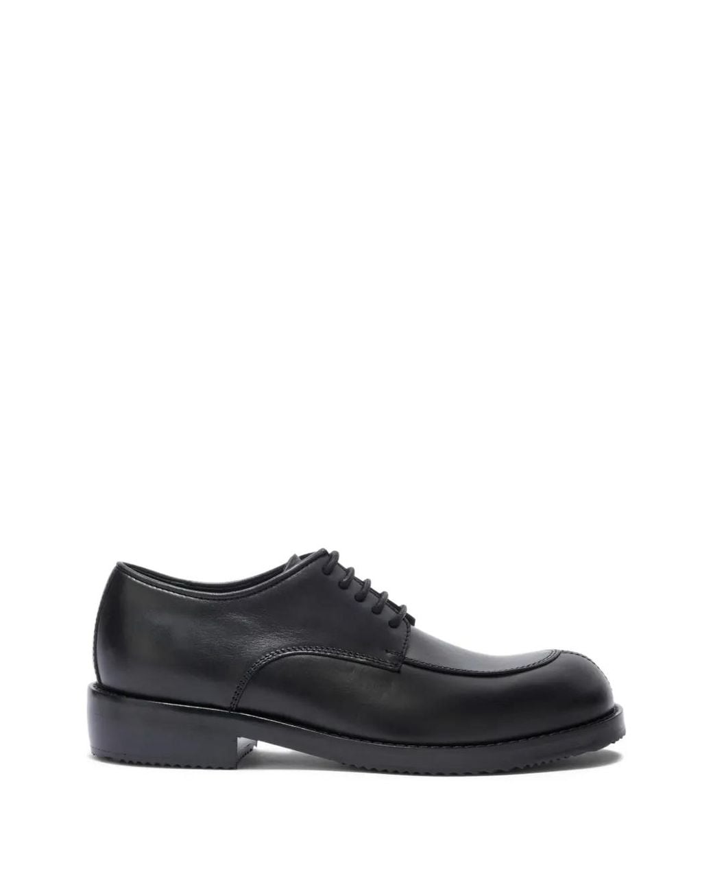Dries Van Noten Black Leather Derby Shoes for men