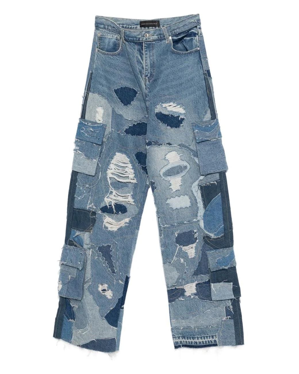 Jean À Design Patchwork Who Decides War pour homme en coloris Blue