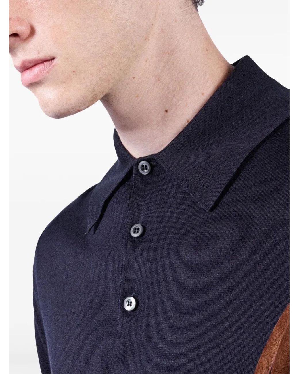 Prada Blue Silk Polo for men