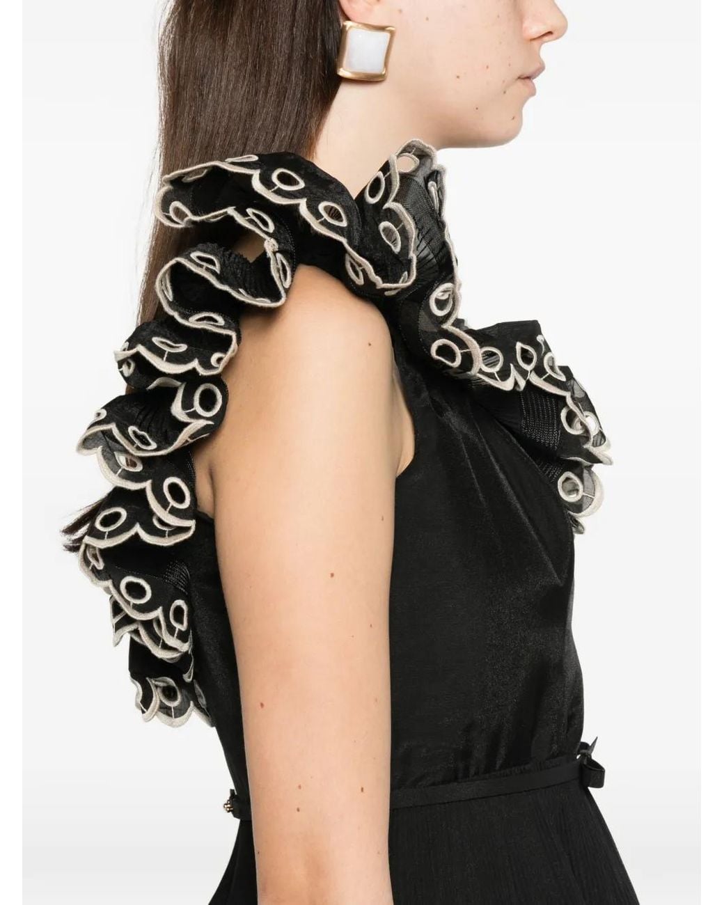 Zimmermann Black Embroidered Mini Dress