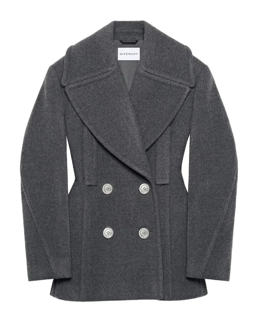 Givenchy Gray Cocoon Peacoat