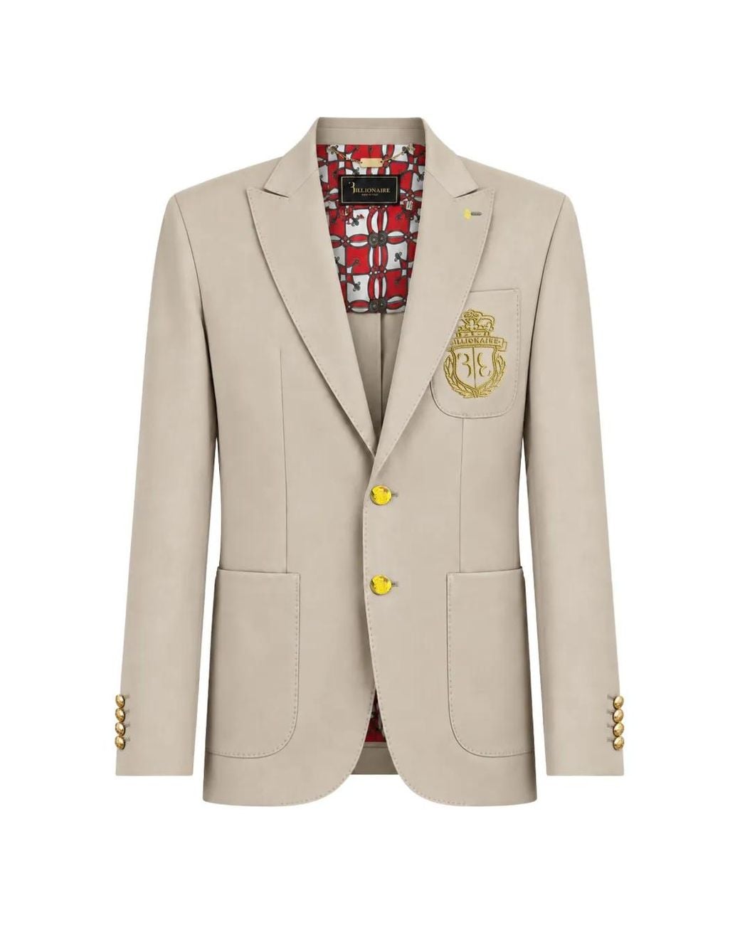 Billionaire White Bb Crest Blazer for men