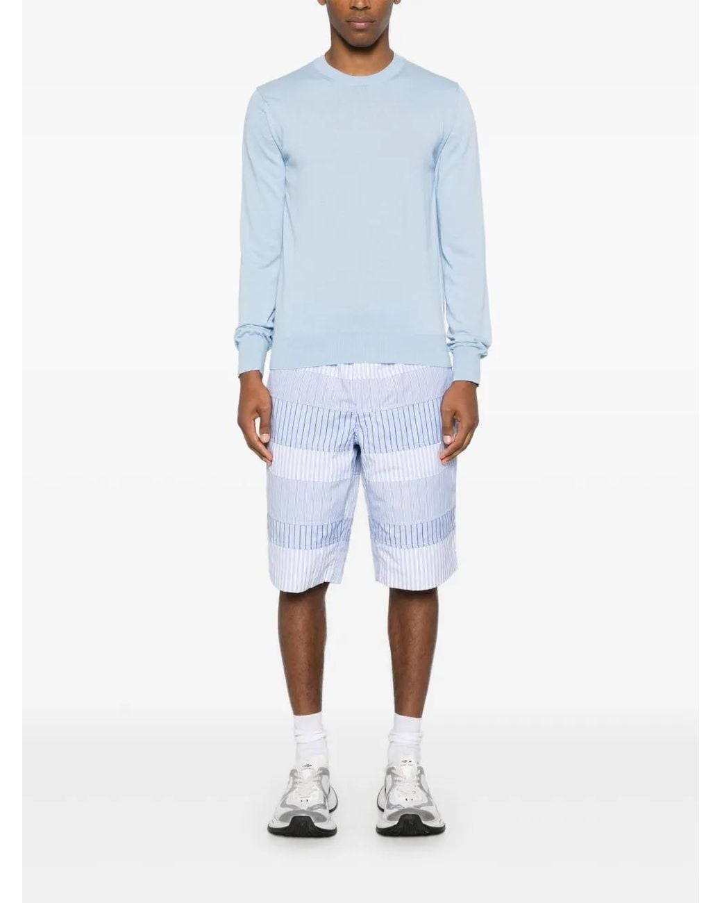 Comme des Garçons Blue Crew-Neck Sweater for men