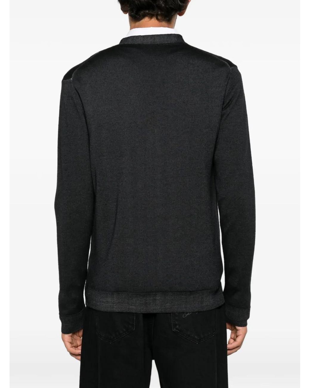Daniele Fiesoli Black Button-Up Cardigan for men