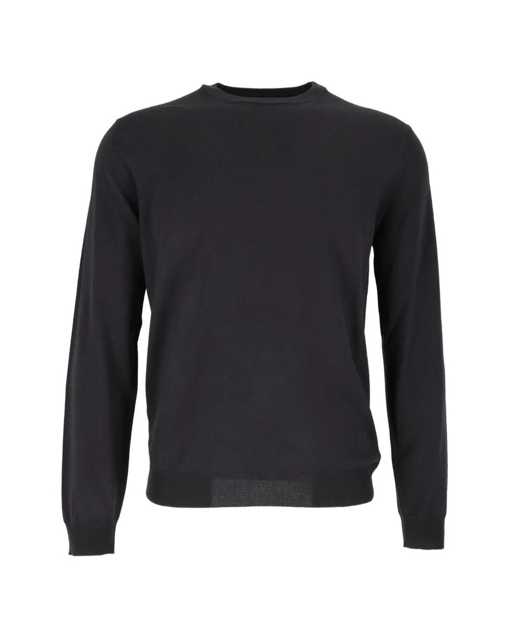 Zanone Blue Giro Crew-Neck Fine-Knit Sweater for men