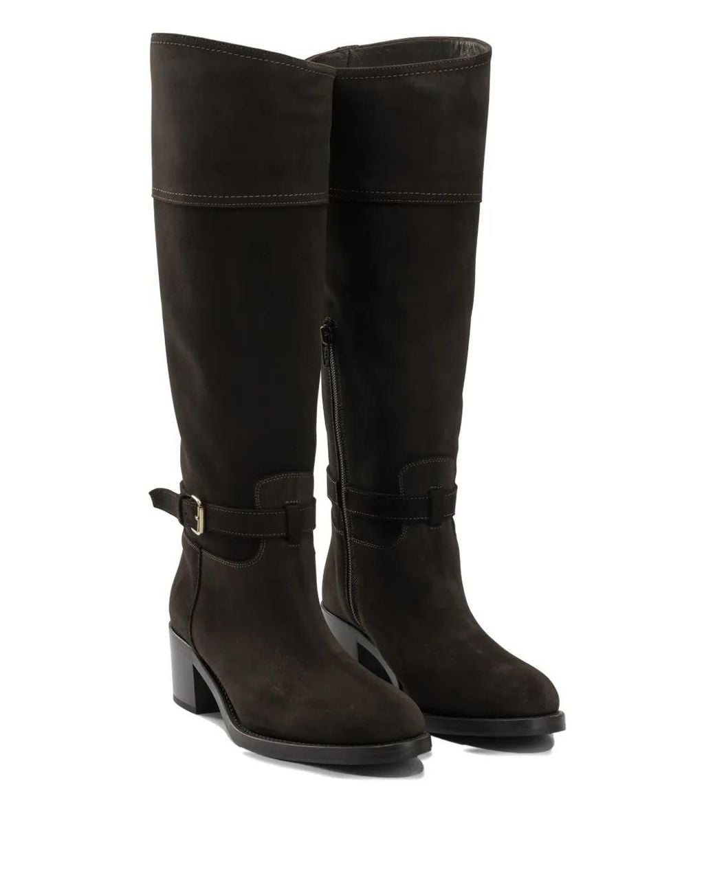 MARETTO® Black Buckle Strap Boots
