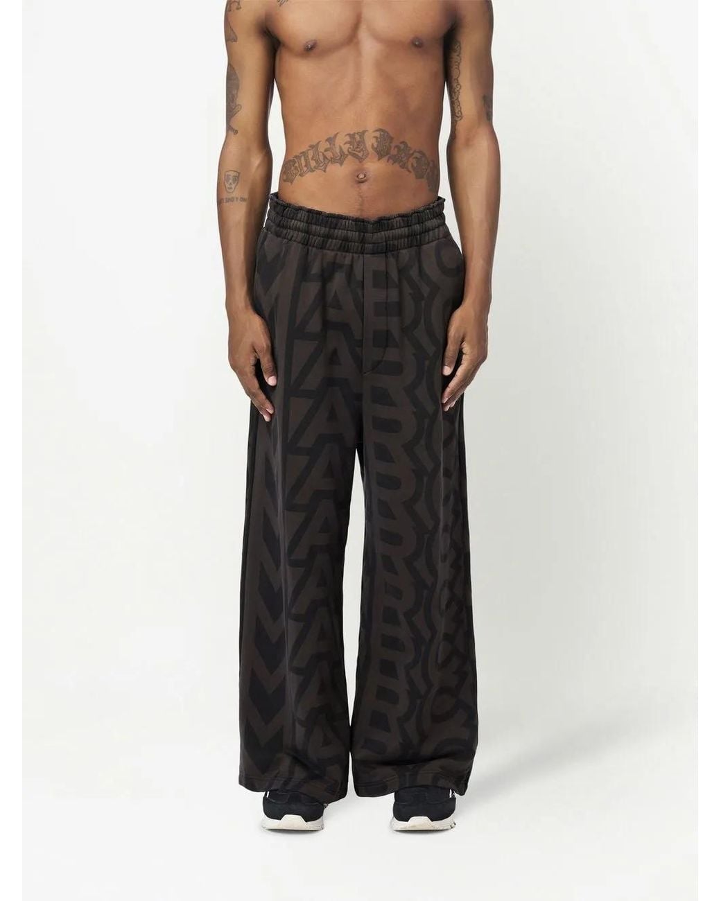 Marc Jacobs Black Monogram Oversized Track Pants