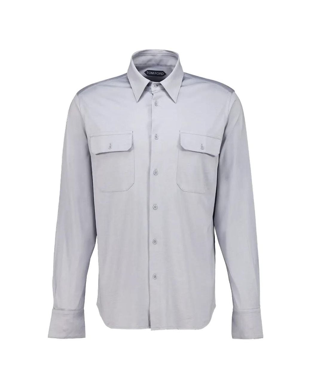 Tom Ford Blue Chemise À Poche Poitrine for men