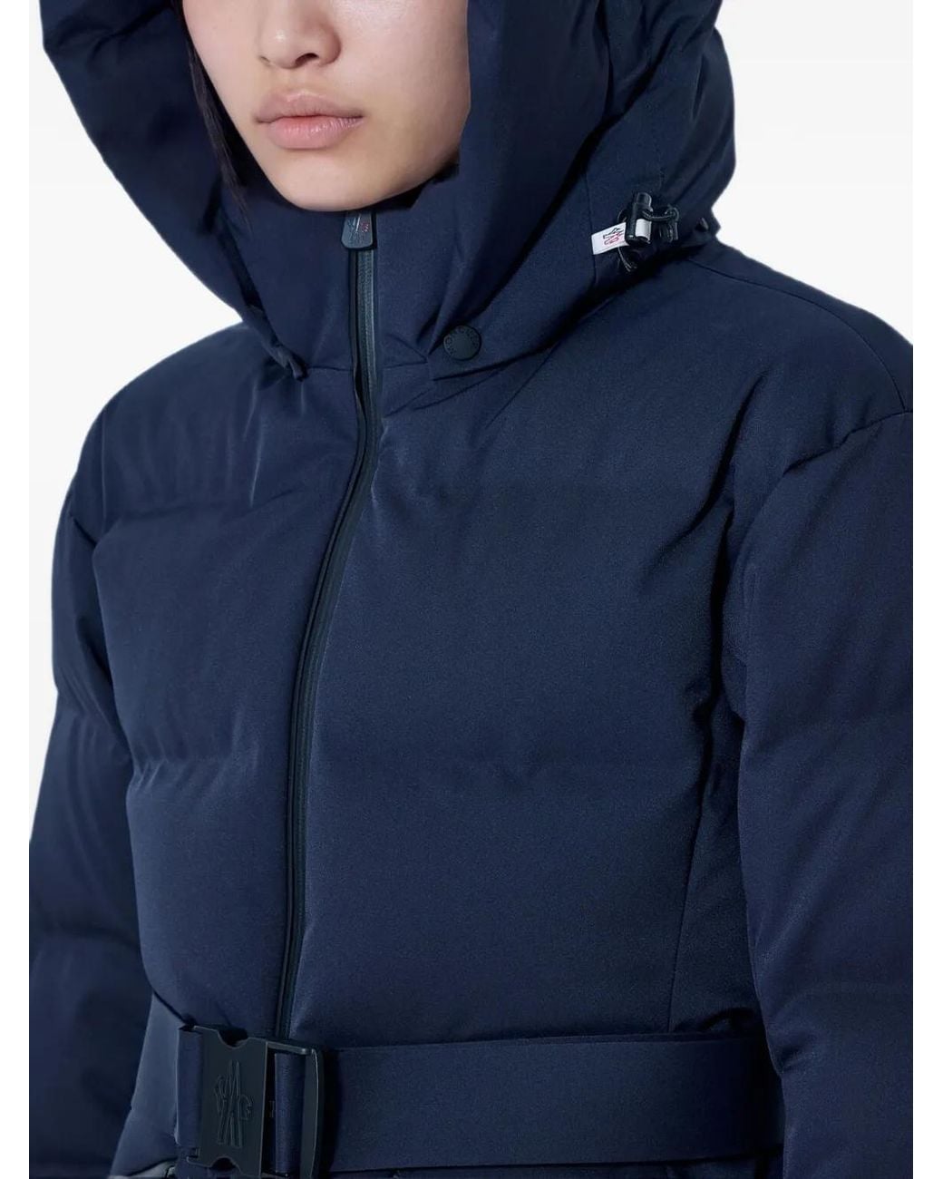 Moncler Blue Tolima Belted Quilted Jacket
