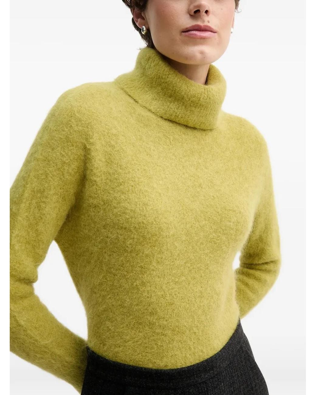 Sandro Ferrone Yellow Roll-Neck Sweater