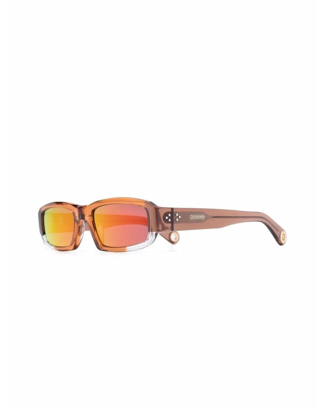 Jacquemus Red Rounded Frame Sunglasses
