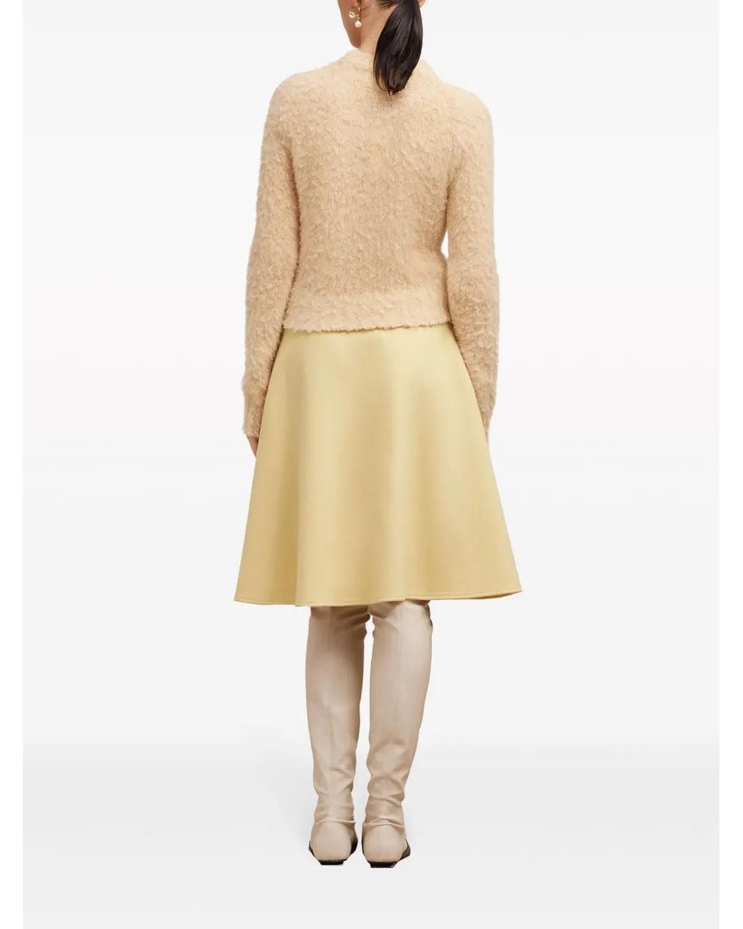AMI Natural A-Line Skirt