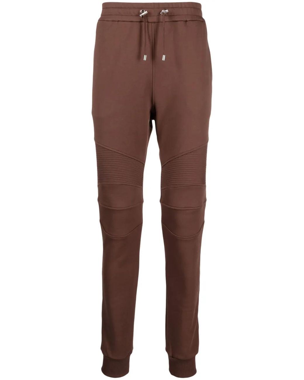Balmain Brown Logo-Print Track Pants for men