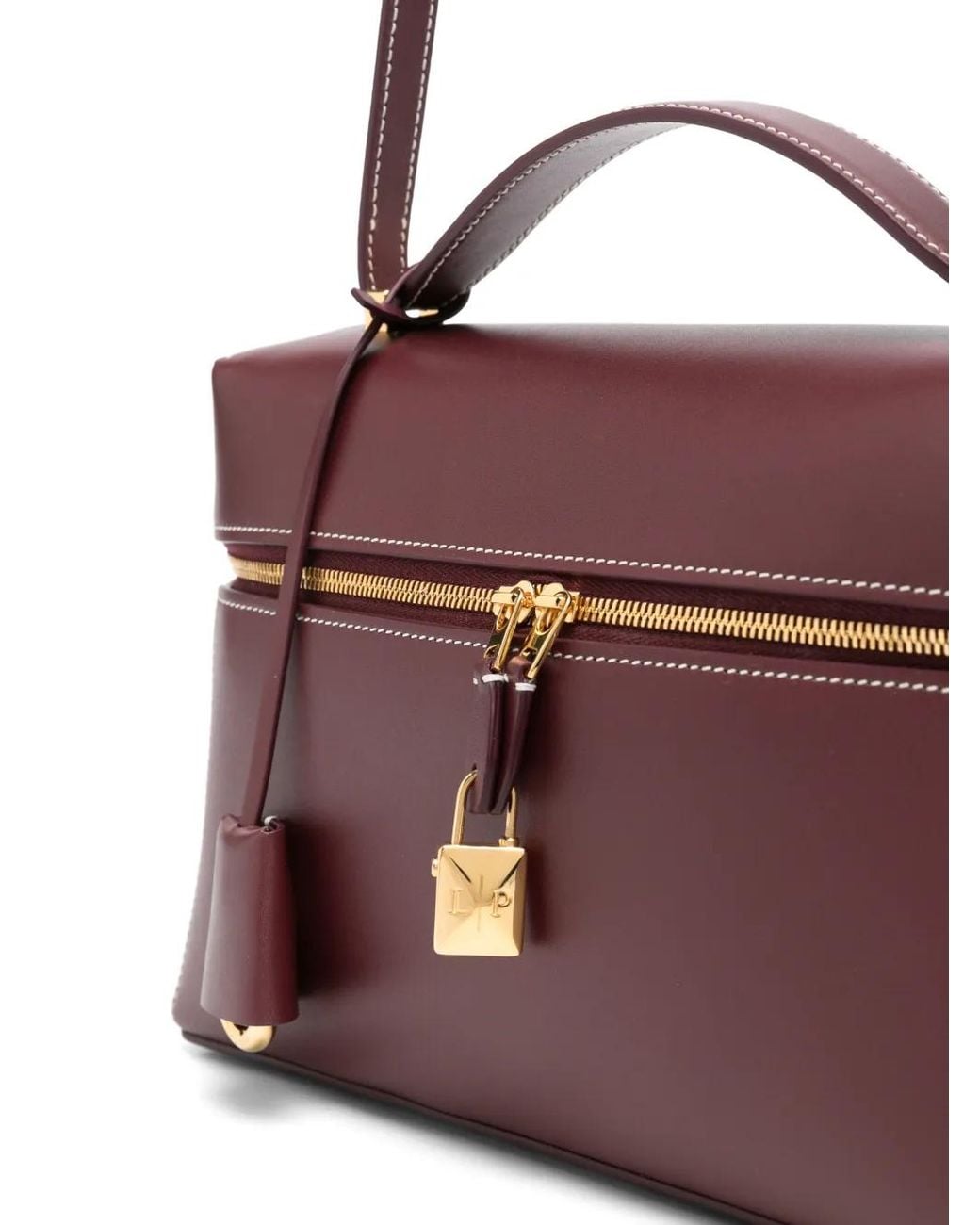 Loro Piana Red Extra Bag L27 Leather Shoulder Bag